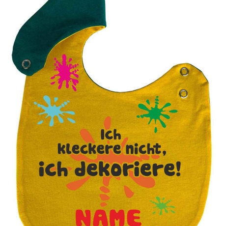 Lätzchen Multicolor ICH KLECKERE NICHT personalisiert mit NAMEN 