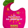 Lätzchen Multicolor ICH KLECKERE NICHT personalisiert mit NAMEN 
