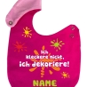 Lätzchen Multicolor ICH KLECKERE NICHT personalisiert mit NAMEN 