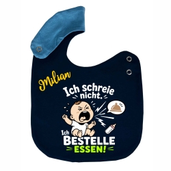 Lätzchen Multicolor ICH SCHREIE NICHT personalisiert mit NAMEN 