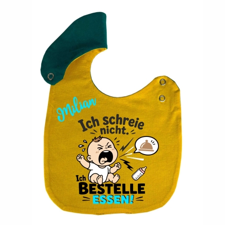 Lätzchen Multicolor ICH SCHREIE NICHT personalisiert mit NAMEN 