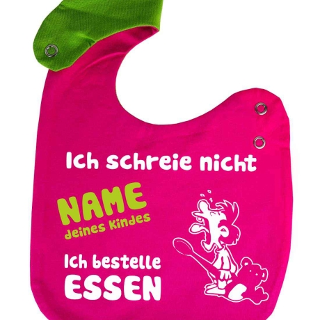Lätzchen Multicolor ICH SCHREIE NICHT personalisiert mit NAMEN 