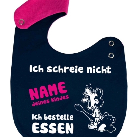 Lätzchen Multicolor ICH SCHREIE NICHT personalisiert mit NAMEN 