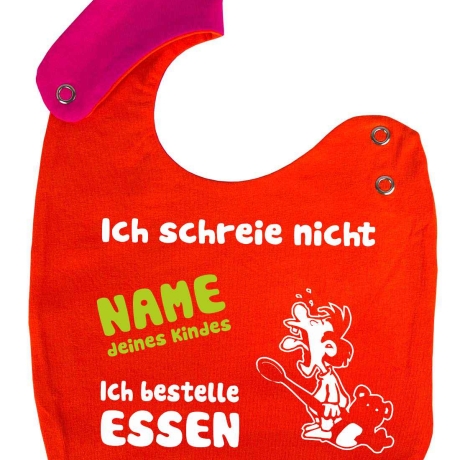Lätzchen Multicolor ICH SCHREIE NICHT personalisiert mit NAMEN 