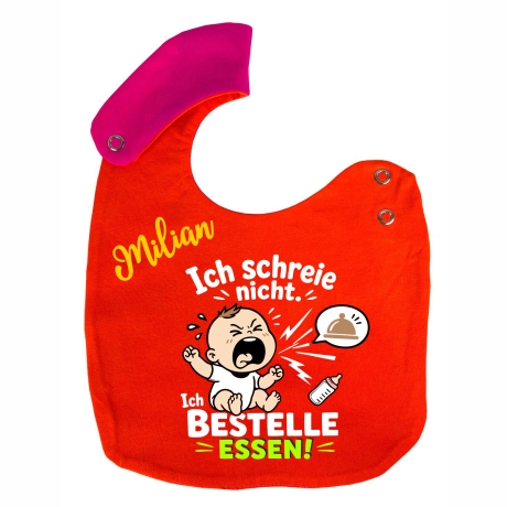 Lätzchen Multicolor ICH SCHREIE NICHT personalisiert mit NAMEN 
