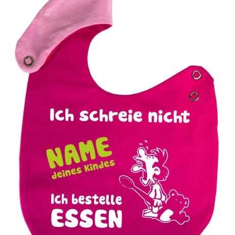 Lätzchen Multicolor ICH SCHREIE NICHT personalisiert mit NAMEN 