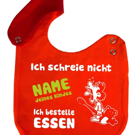 Lätzchen Multicolor ICH SCHREIE NICHT personalisiert mit NAMEN 