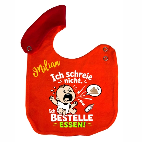 Lätzchen Multicolor ICH SCHREIE NICHT personalisiert mit NAMEN 