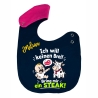 Lätzchen Multicolor ICH WILL EIN STEAK personalisiert mit NAMEN 