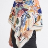Damen Designer-Schal/Multifunktionstuch/Seide, Blumen, neu