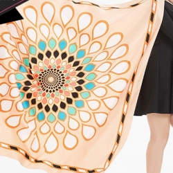 Damen Designer-Schal/Multifunktionstuch/Seide, crème-beige