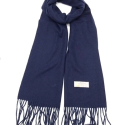 Damen-/Herren-Kaschmir-Schal, 186x34 cm, marineblau