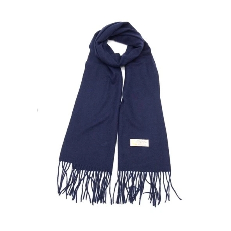 Damen-/Herren-Kaschmir-Schal, 186x34 cm, marineblau