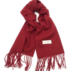 Damen-/Herren-Kaschmir-Schal, 186x34 cm, bordeaux-farben