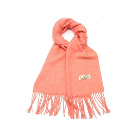 Damen-/Herren-Kaschmir-Schal, 186x34 cm, Koralle
