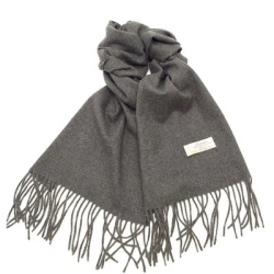 Damen-/Herren-Kaschmir-Schal, 186 x 34 cm, dunkelgrau