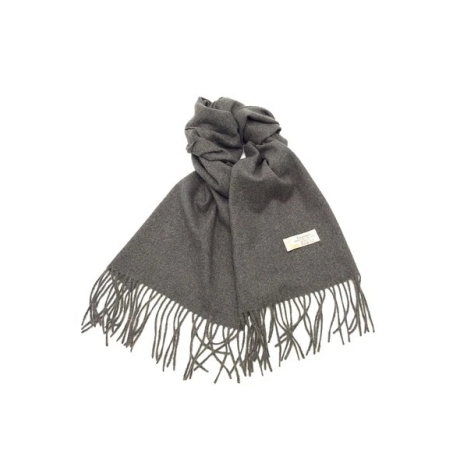 Damen-/Herren-Kaschmir-Schal, 186 x 34 cm, dunkelgrau