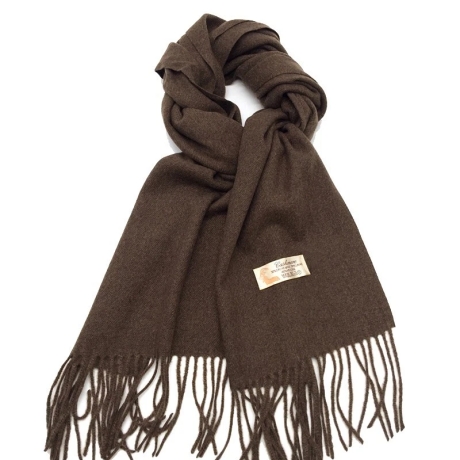 Damen-/Herren-Kaschmir-Schal, 186 x 34 cm, braun