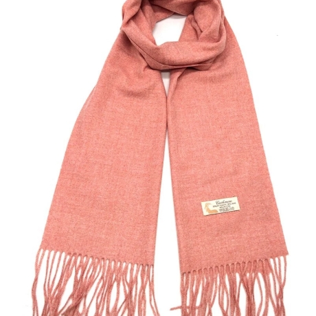 Damen-/Herren-Kaschmir-Schal, 186 x 34 cm, rosa-meliert