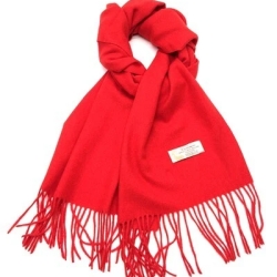 Damen-/Herren-Kaschmir-Schal, 186 x 34 cm, rot