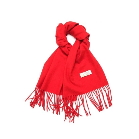 Damen-/Herren-Kaschmir-Schal, 186 x 34 cm, rot