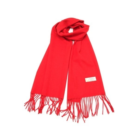 Damen-/Herren-Kaschmir-Schal, 186 x 34 cm, rot