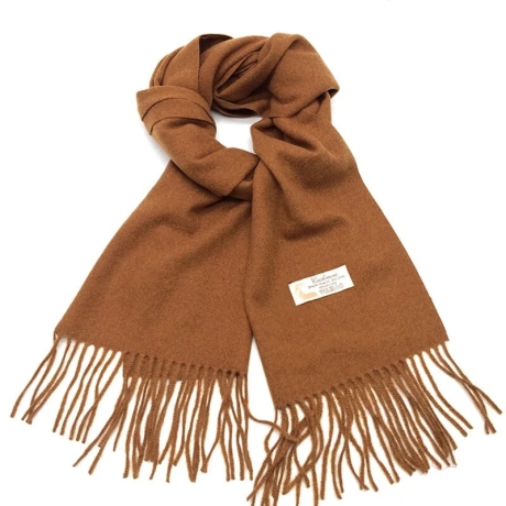 Damen-/Herren-Kaschmir-Schal, 186 x 34 cm, terracotta