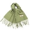 Damen-/Herren-Kaschmir-Schal, 186 x 34 cm, apfelgrün