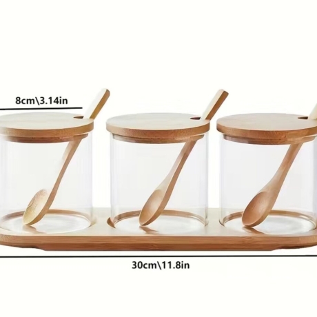 Set Mini Snack Sofa Tablet / Gewürzgläser mit Löffe 3er 