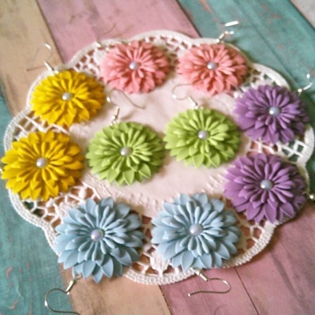 Sommerliche Ohrringe Daisy Blümchen 5 Farben zur Auswahl