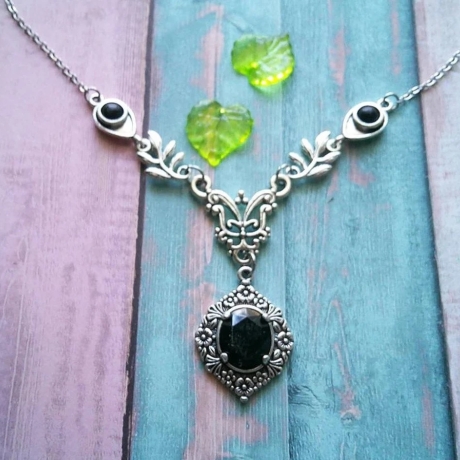 Collier florale Halskette, viktorianischer Halsschmuck 