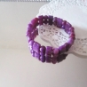 Charoit Armband, Edelstein, elastisch, 2-reihig