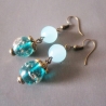Schmuckohrringe Hängeohrringe aus Chalcedon und Murano Perlen 
