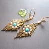 Ohrschmuck goldene Tudor Ohrringe, Renaissance Ohrschmuck