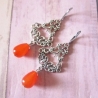 Ohrschmuck Ohrringe Brisuren mit Glasperlen in Tropfen Form