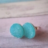 925 Sterling Silber Ohrstecker mit natürlichem Druzy Achat