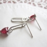 asymmetrische Ohrringe aus 925er Sterling Silber und Zirkonia
