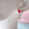 asymmetrische Ohrringe aus 925er Sterling Silber und Zirkonia