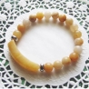 gelbe Jade Armband, Edelstein, elastisch