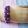 Charoit Armband, Edelstein, elastisch, 2-reihig