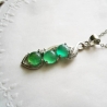 Edelstahlkette mit Onyx Achat Schmuckstein, Erbse Design