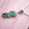 Edelstahlkette mit Onyx Achat Schmuckstein, Erbse Design