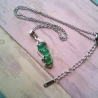 Edelstahlkette mit Onyx Achat Schmuckstein, Erbse Design