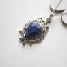 Lapislazuli Anhänger Kette Halskette Edelstein Edelstahlkette