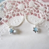 Creolen mit Kristall Cabochon 925 Sterling Silber