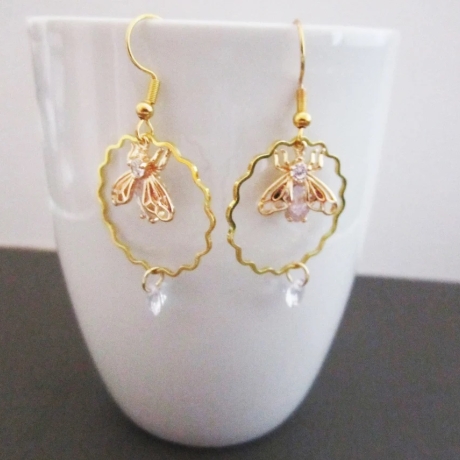 Ohrschmuck Ohrringe in Gold mit Zirkonia
