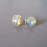 Ohrstecker 925 Sterling Silber mit facettiertem Labradorit Stein