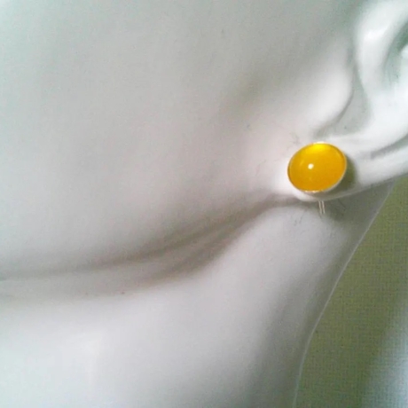 Ohrstecker 925 Sterling Silber mit einem Achat Stein