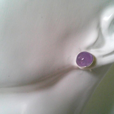 Ohrstecker 925 Sterling Silber mit einem Amethyst Stein