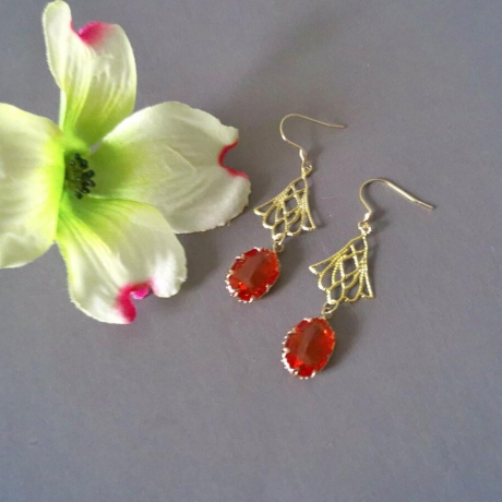 Ohrschmuck Hängeohrringe Edelstahl goldene Ohrringe Filigran